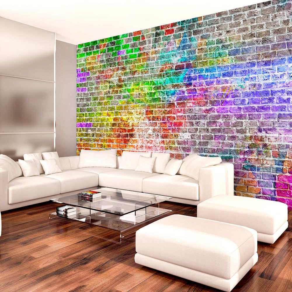 Fototapeta Bimago - Rainbow Wall + lepidlo zdarma 350x245 cm - GLIX DECO s.r.o.