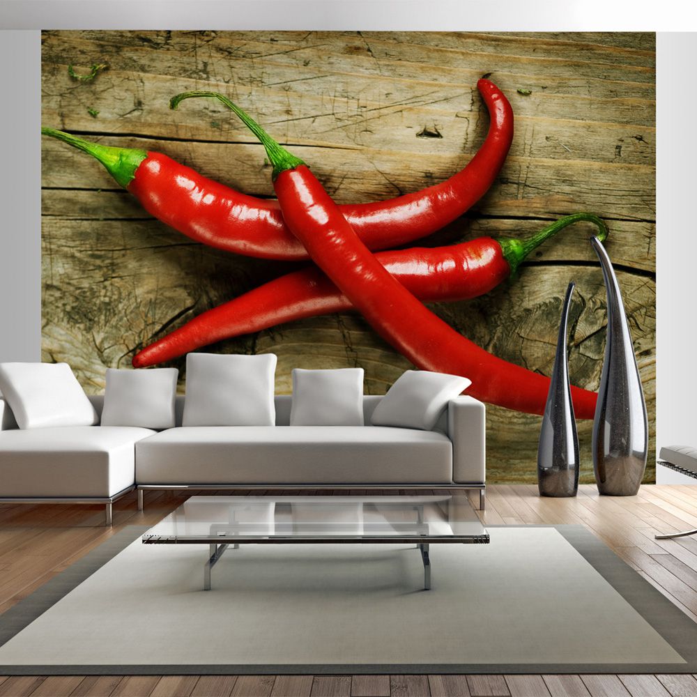 Fototapeta Bimago - Spicy chili peppers + lepidlo zdarma 200x154 cm - GLIX DECO s.r.o.