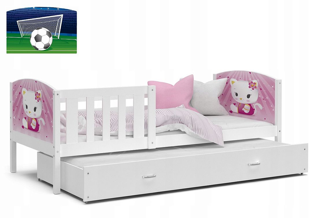 Dětská postel DOBBY P2 color s potiskem + matrace + rošt ZDARMA - Expedo s.r.o.