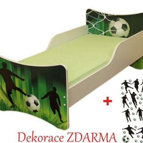 Forclaire Dětská postel Fotbal postel bez úložného prostoru 200x90cm - ATAN Nábytek