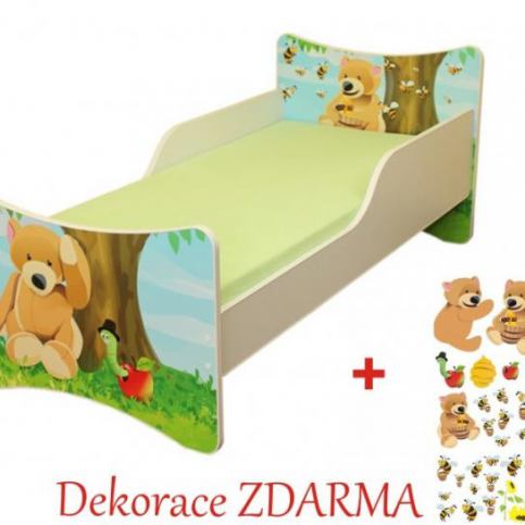 Forclaire Dětská postel Medvídek postel bez úložného prostoru 160x70cm - ATAN Nábytek