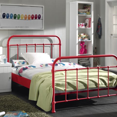 Kovová dětská postel New York 120 cm červená - Nábytek aldo - NE