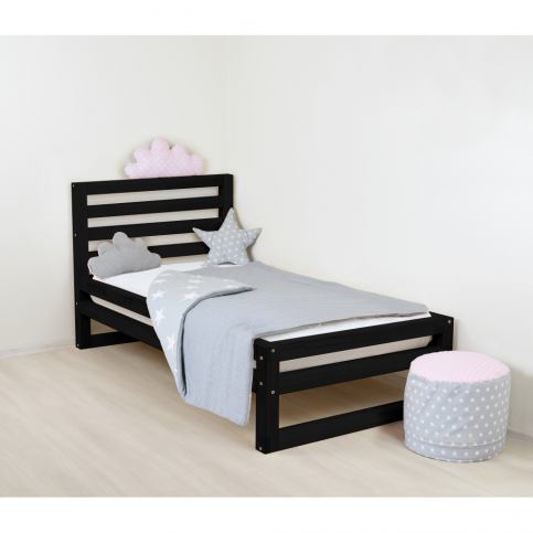 Dětská černá dřevěná jednolůžková postel Benlemi DeLuxe, 160 x 80 cm - Bonami.cz