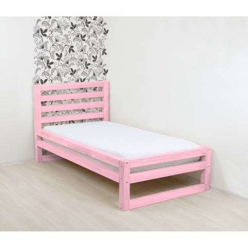 Růžová dřevěná jednolůžková postel Benlemi DeLuxe, 190 x 120 cm - Bonami.cz