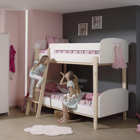 Patrová postel z masivu pro dvě děti - Kiddy - Nábytek aldo - NE