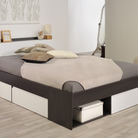 Manželská postel s šuplíky Most 160x200 cm káva - Nábytek aldo - NE