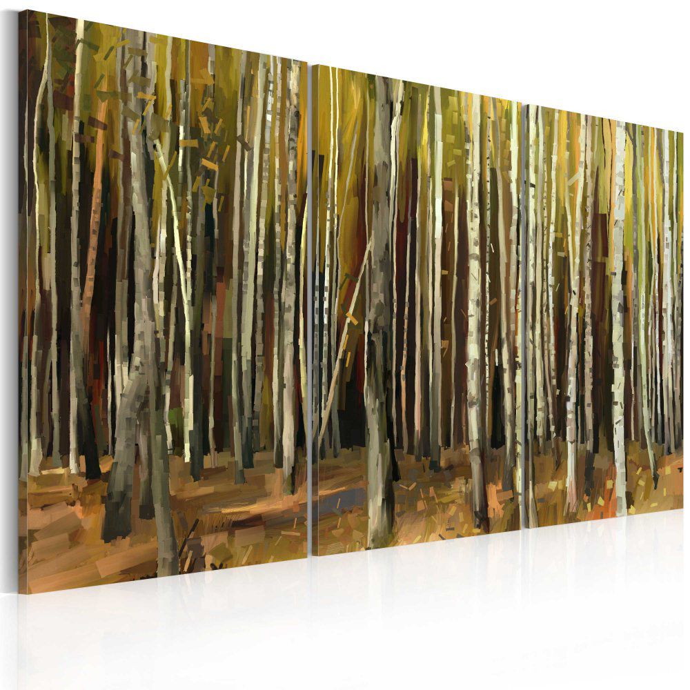 Obraz na plátně Bimago - The mystery of Sherwood Forest - triptych 120x80 cm - GLIX DECO s.r.o.