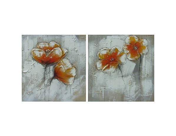 Obrazový set - Oranžové květy - FORLIVING