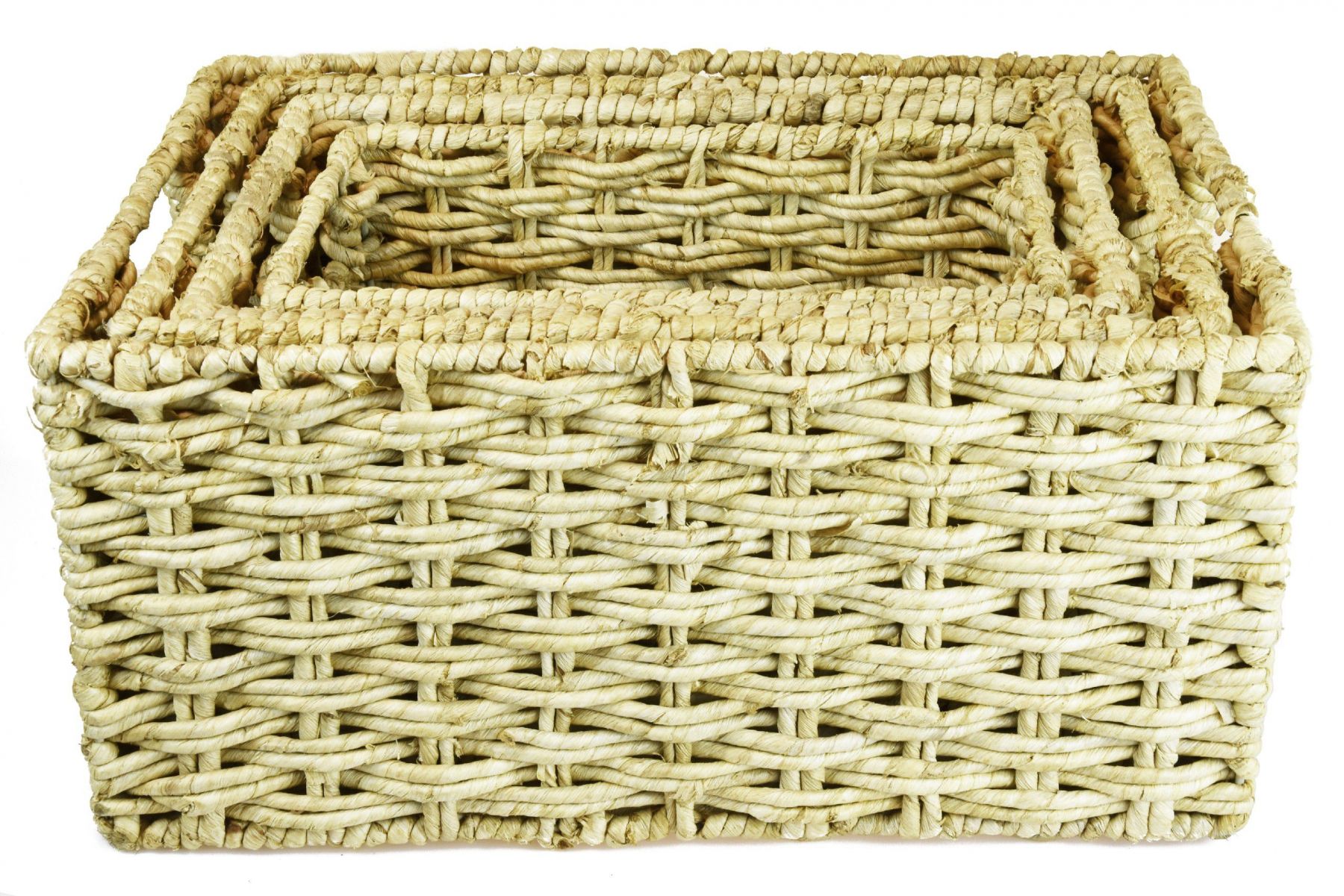 Vingo Úložný box z kukuřičného šustí medové barvy Rozměry (cm): 42x28, v. 20 - Vingo