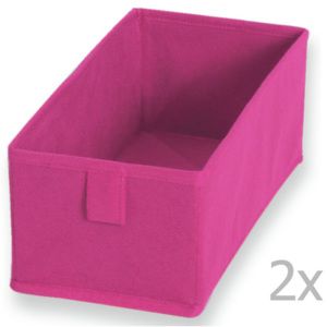 Sada 2 růžových textilních boxů JOCCA, 28 x 13 cm - Favi.cz