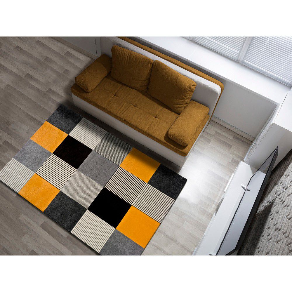 Oranžovo-šedý koberec Universal Gladys Lento, 140 x 200 cm - Bonami.cz