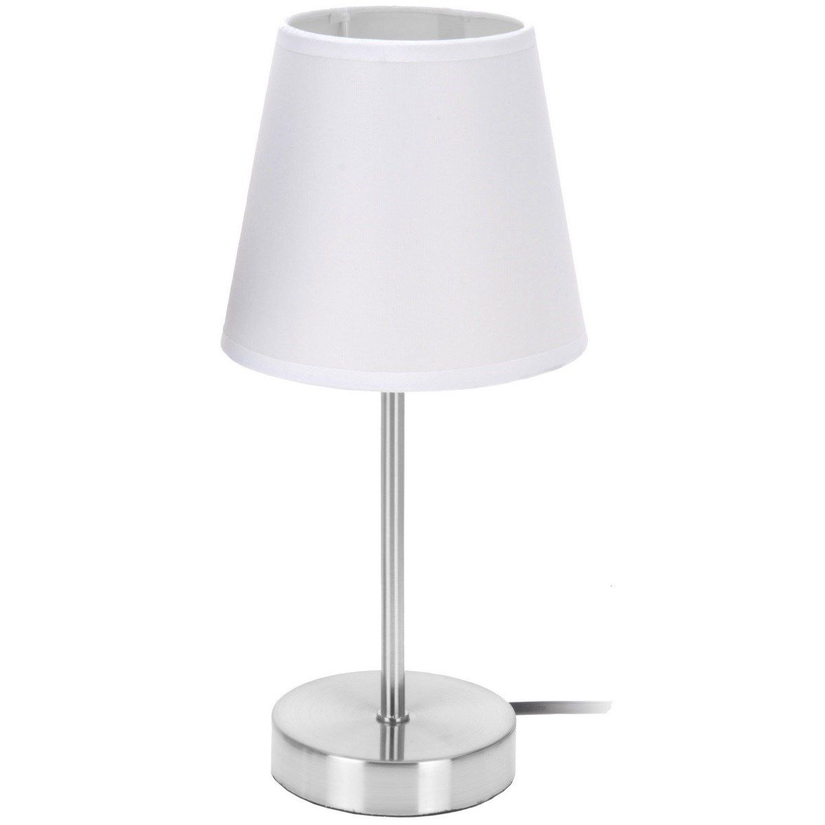 DekorStyle Noční lampa stolní kovová 29,5 cm bílá - 4home.cz