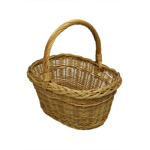 Vingo Hranatý proutěný košík na nákup Rozměry (cm): 28x34 cm, v. 37 cm - Vingo