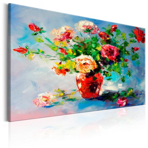 Ručně malovaný obraz - Beautiful Roses - 120x80 - 4wall.cz