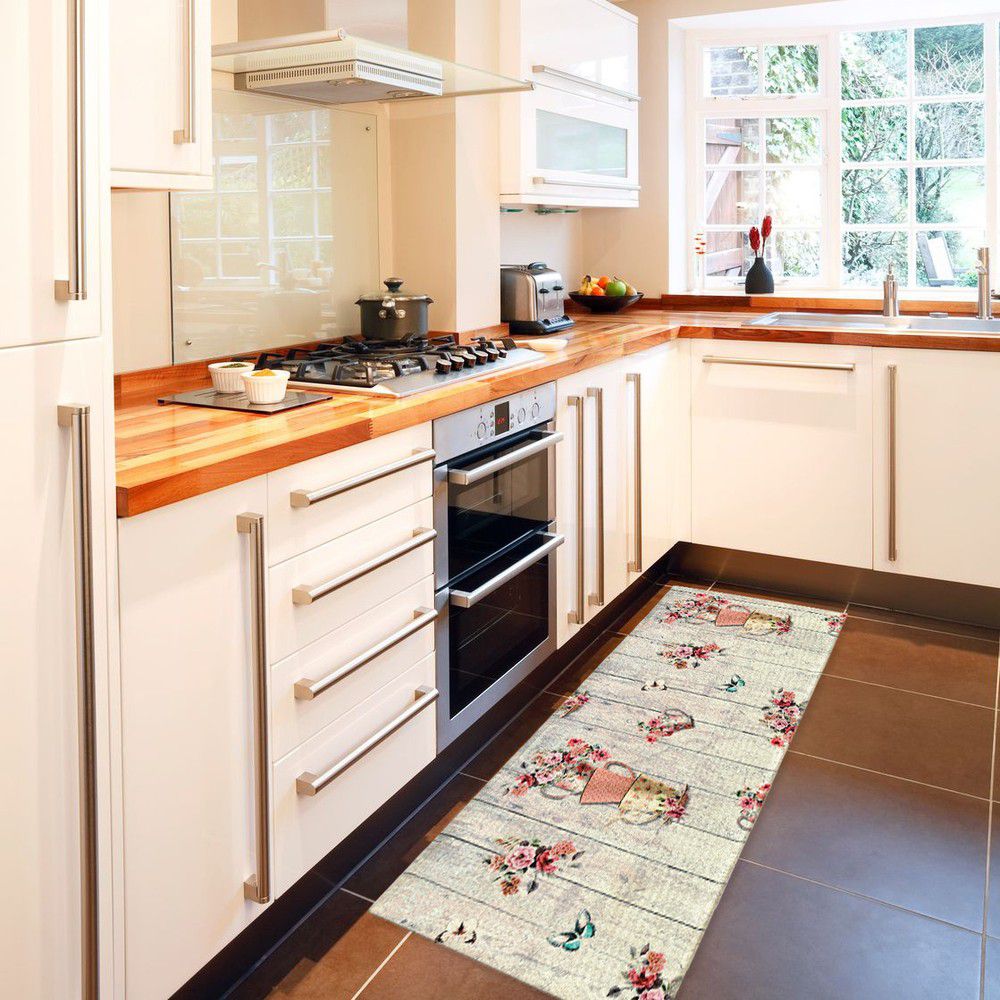 Vysoce odolný kuchyňský koberec Floorita French Garden, 60 x 115 cm - Bonami.cz