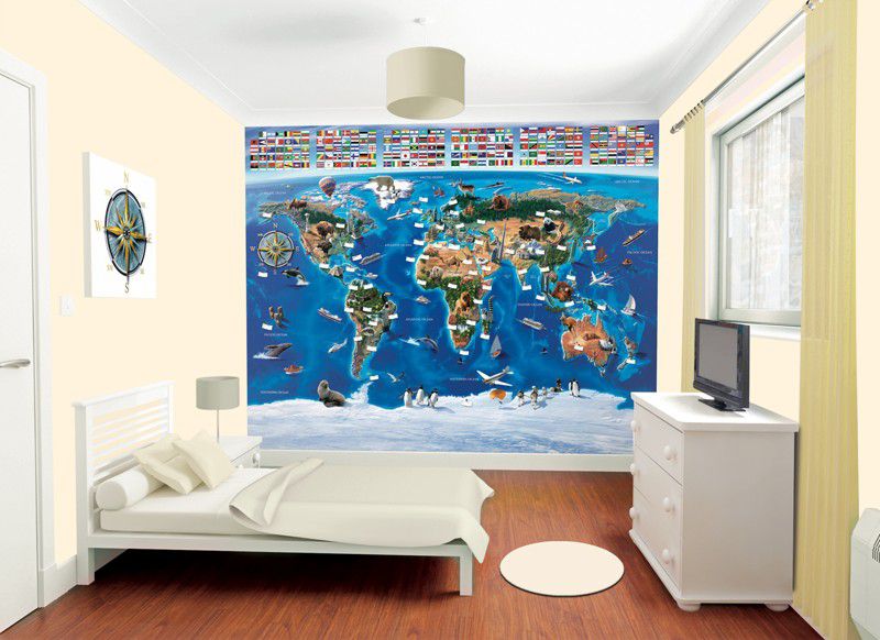 Walltastic Mapa Světa - fototapeta na zeď 305x244 cm - GLIX DECO s.r.o.