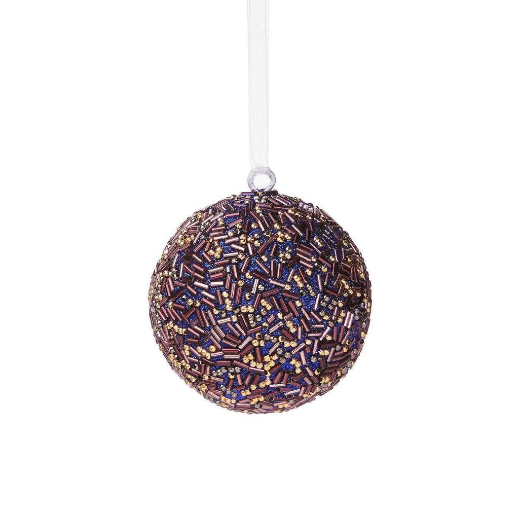 HANG ON Vánoční koule s perlami 8 cm - fialová - Butlers.cz