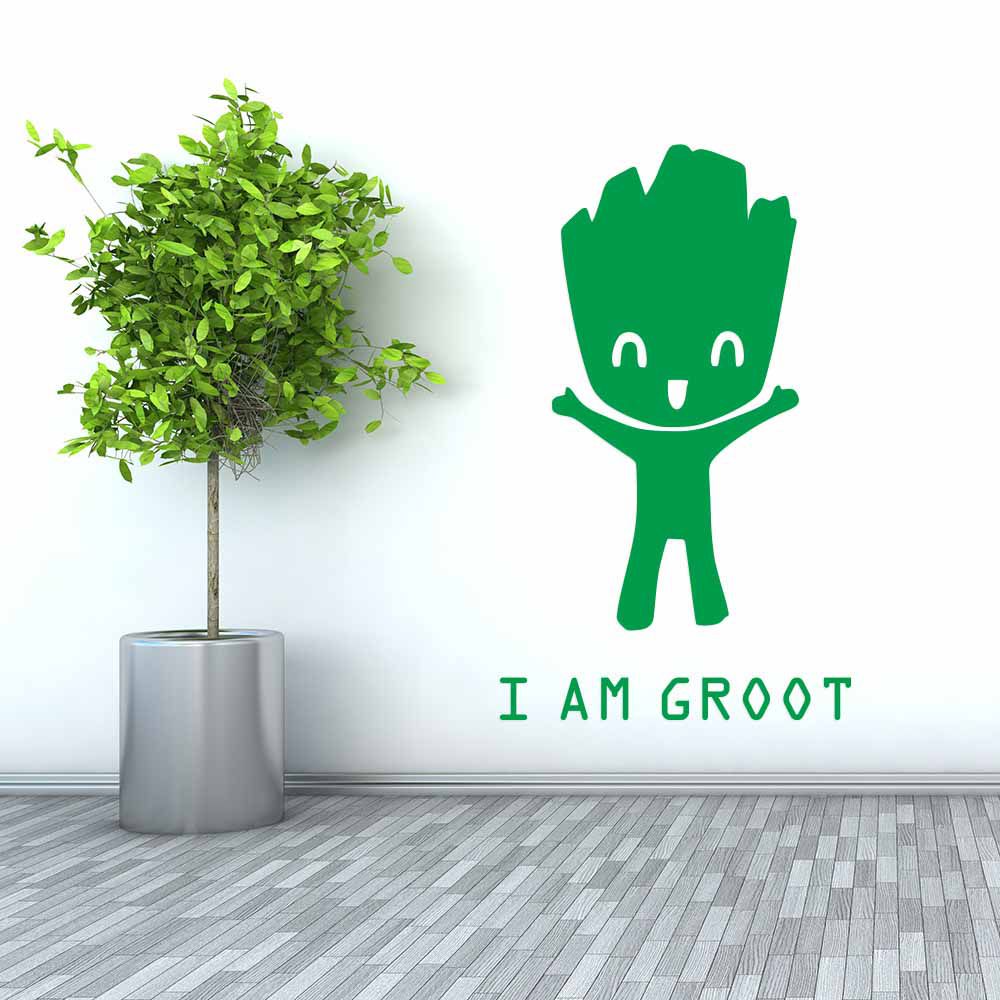 GLIX Groot 3 - samolepka na zeď Zelená 80x45 cm - GLIX DECO s.r.o.