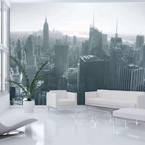 Fototapeta - New York City skyline černá a bílá - 350x270 - 4wall.cz