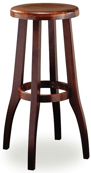 Bernkop Barová dřevěná židle 371 650 Raul - B193, kluzák hnědý s filcem - ATAN Nábytek