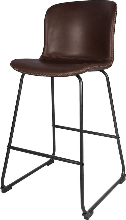 Design Scandinavia Barová židle Serena (SET 2 ks), vintage hnědá Barva: hnědá - M DUM.cz