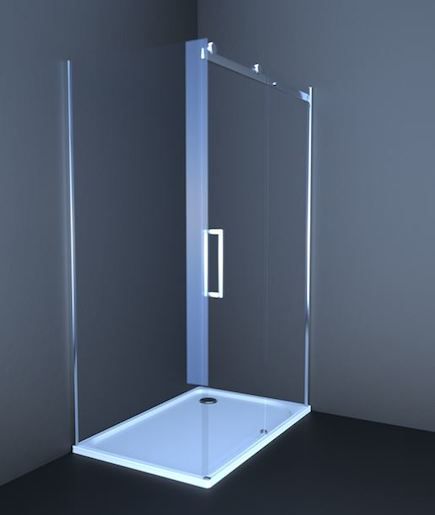 Sprchový kout Anima T-Linea obdélník 80 cm, čiré sklo, chrom profil, pravá TL12080TPSET - Siko - koupelny - kuchyně
