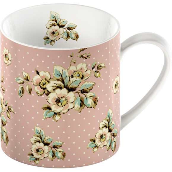 Růžový porcelánový hrnek Creative Tops Cottage Flower, 330 ml - Bonami.cz