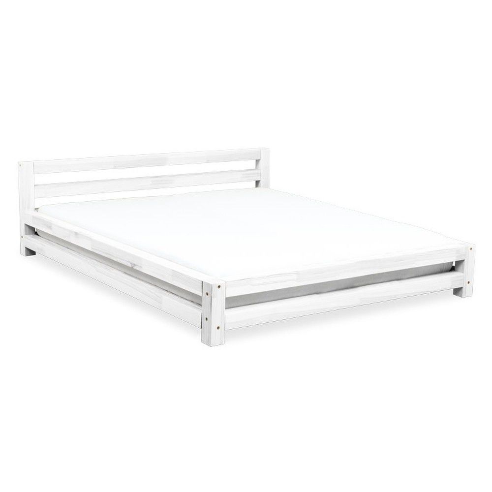 Bílá dvoulůžková postel z smrkového dřeva Benlemi Double, 180 x 200 cm - Bonami.cz