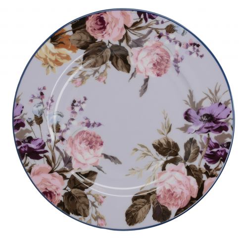 . Porcelánový dezertní talíř Bouquet Grey Flowers, 19x19 cm - Alomi Design