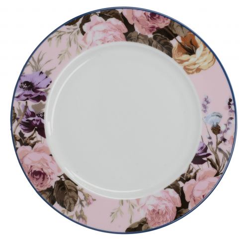 . Porcelánový dezertní talíř Bouquet Pink, 27x27x1 cm - Alomi Design