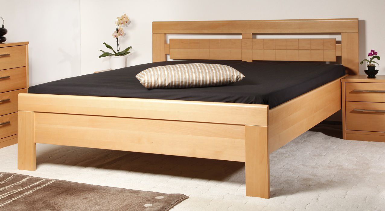 Masivní postel s úložným prostorem Arleta 3 - 160/180 x 200cm - 180 x 200cm - Nábytek Harmonia s.r.o.