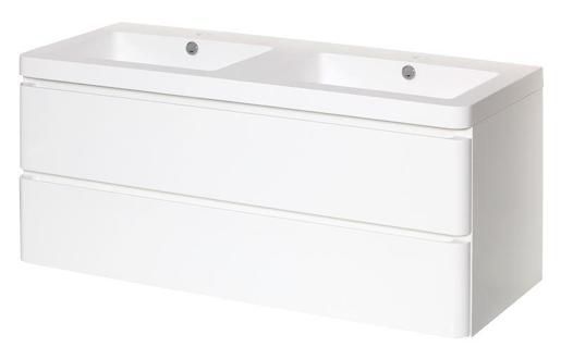 Koupelnová skříňka s dvojumyvadlem Naturel Pavia Way 120x48,5 cm bílá PAVIA2120Z - Siko - koupelny - kuchyně