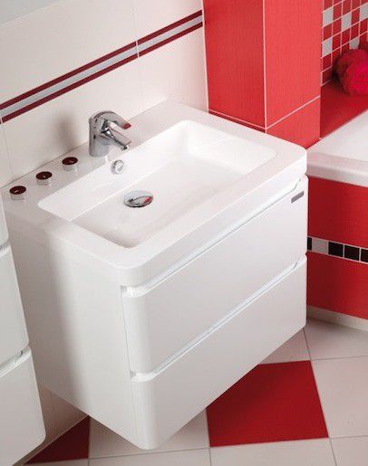 Koupelnová skříňka s umyvadlem Naturel Pavia Way 64x48,5 cm bílá PAVIA265Z - Siko - koupelny - kuchyně