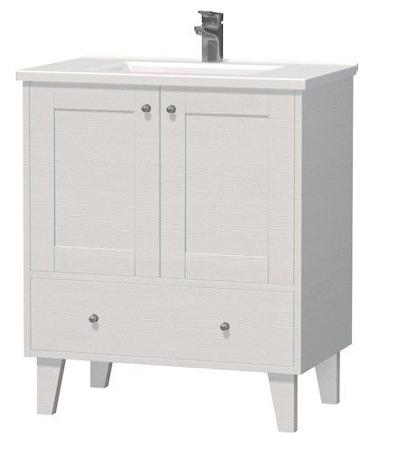 Koupelnová skříňka s umyvadlem Naturel Provence 75x46 cm bílá PROVENCE75BT - Siko - koupelny - kuchyně