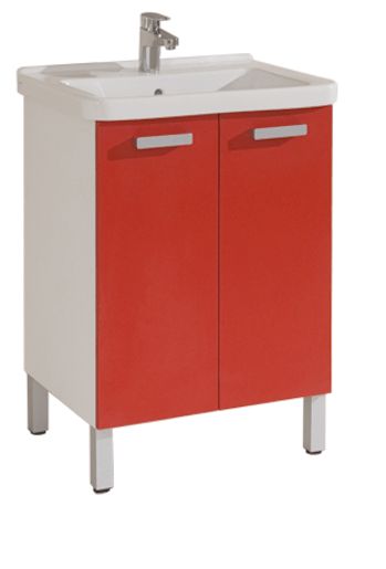 Skříňka s umyvadlem Naturel Vario 65 cm, červená VARIO65BICE - Siko - koupelny - kuchyně
