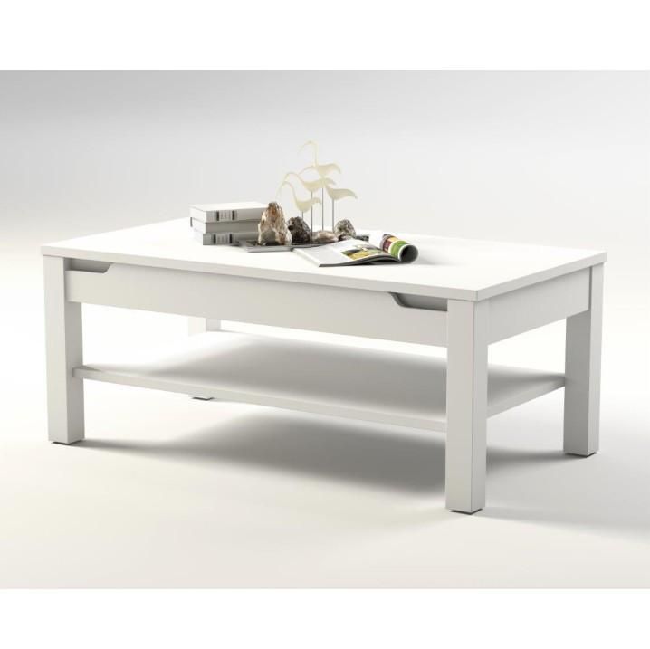 Konferenční stolek, bílá / bílá s extra vysokým leskem, ADONIS AS 96 0000186931 Tempo Kondela - DEKORHOME.CZ