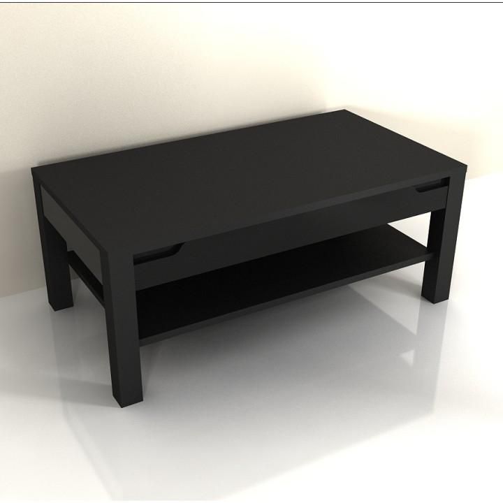 Konferenční stolek, černá / černá s extra vysokým leskem, ADONIS AS 96 0000186930 Tempo Kondela - DEKORHOME.CZ