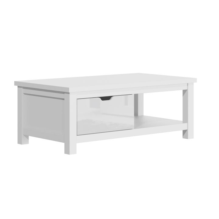 Konferenční stolek AR90, bílý lesk / bílá, ARTEK 0000213827 Tempo Kondela - DEKORHOME.CZ