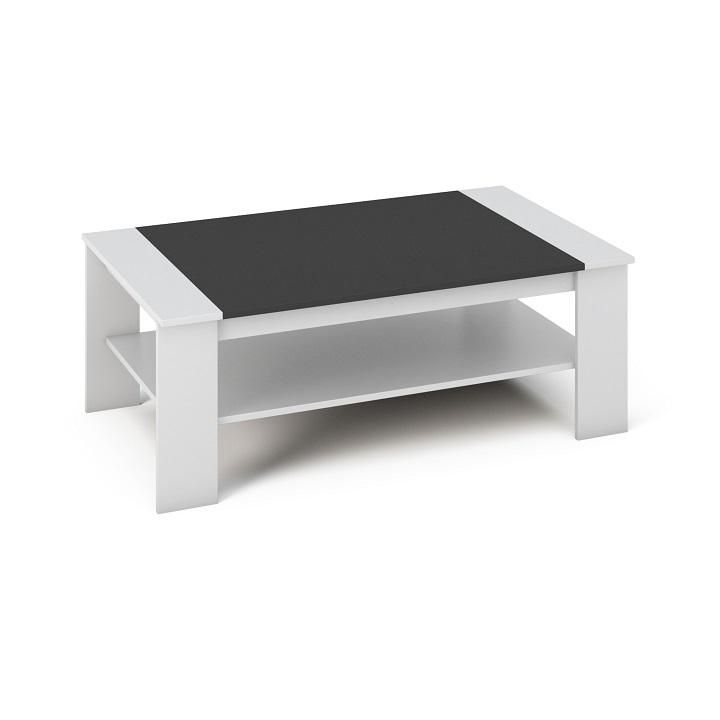 Konferenční stolek, bílá / černá, BAKER 0000149886 Tempo Kondela - DEKORHOME.CZ