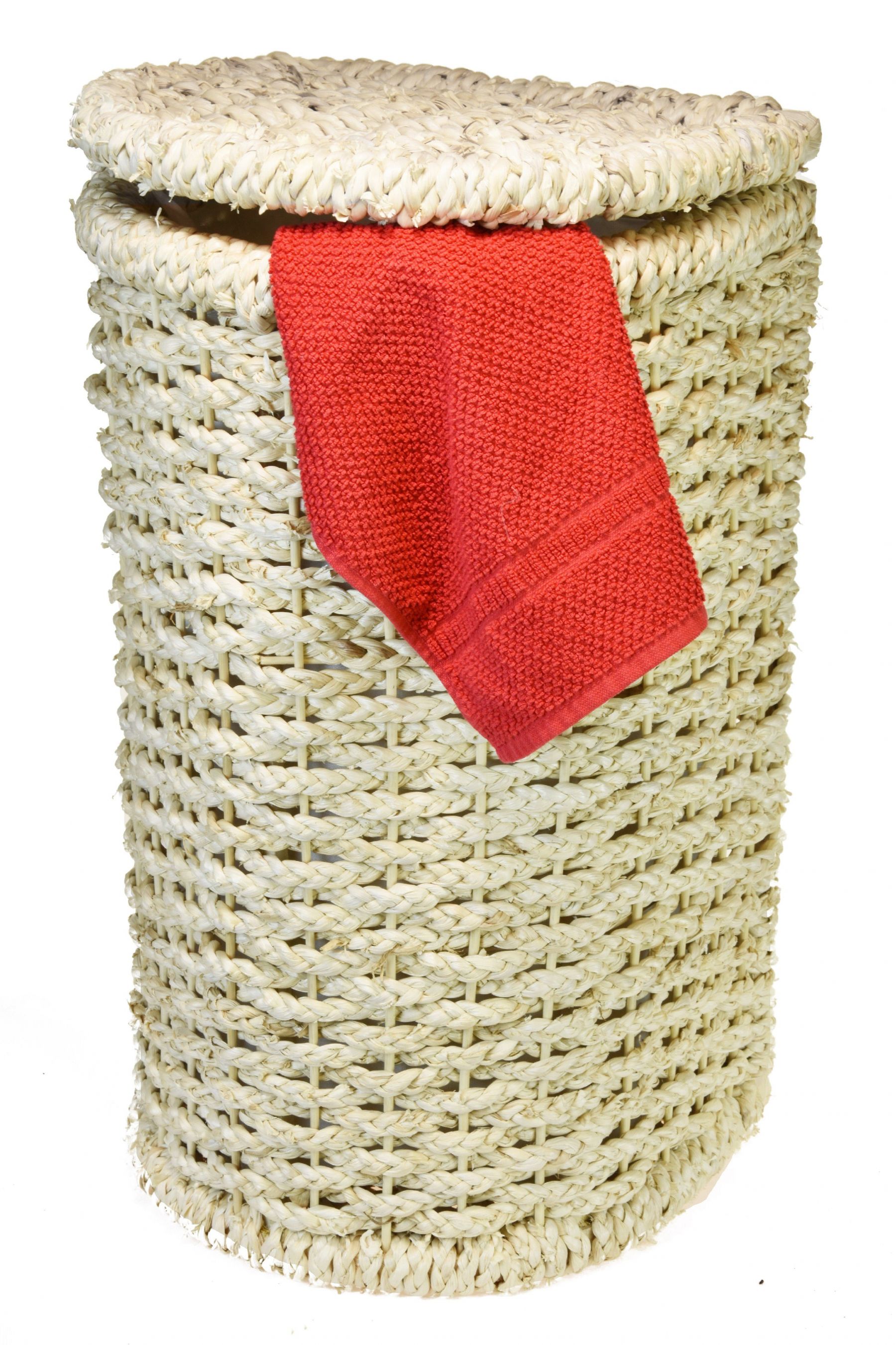 Vingo Koš na prádlo z kukuřičného šustí půlkulatý Rozměry (cm): 34x31, v. 61 - Vingo