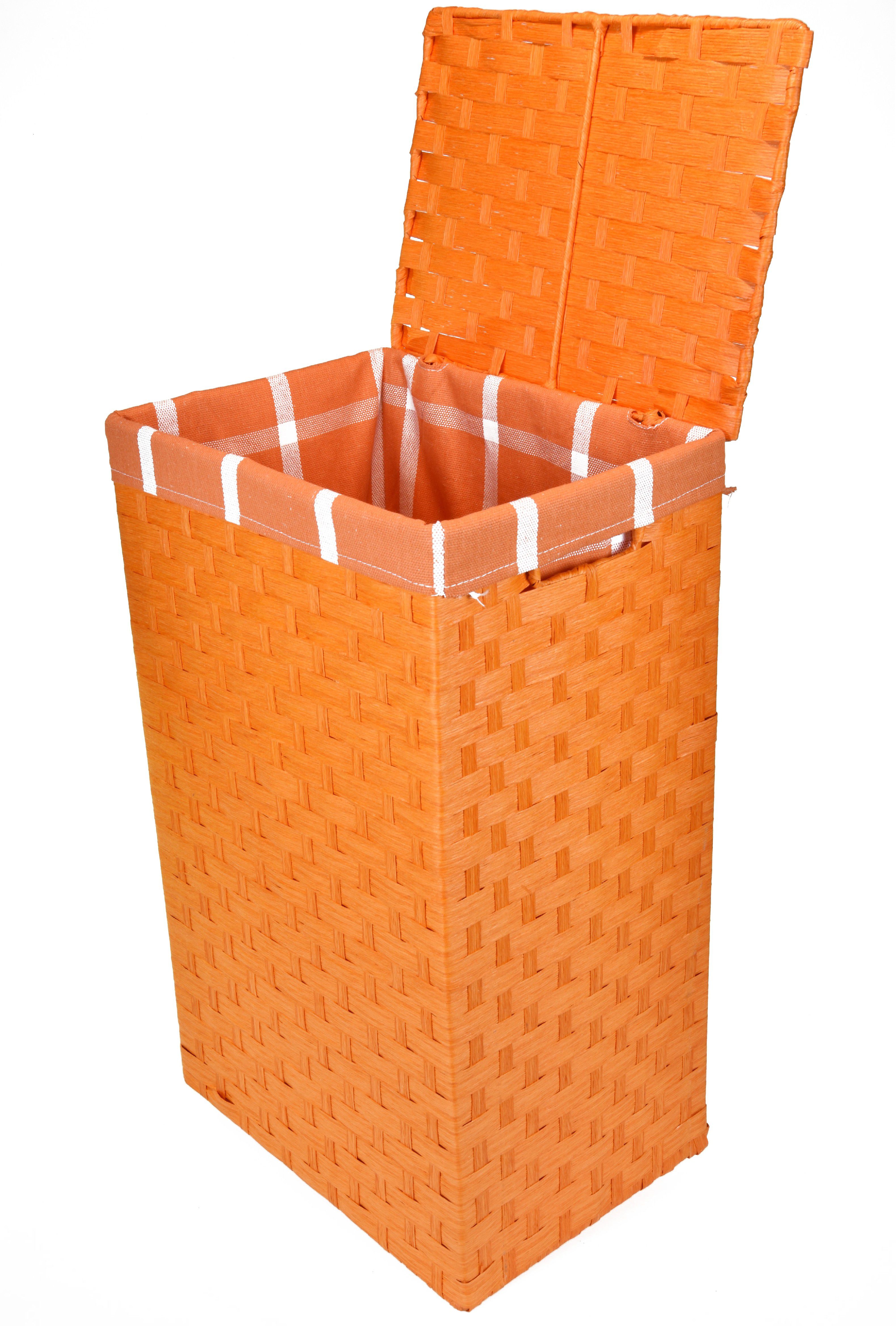 Vingo Koš na prádlo oranžový Rozměry (cm): 40x30, v. 61 - Vingo