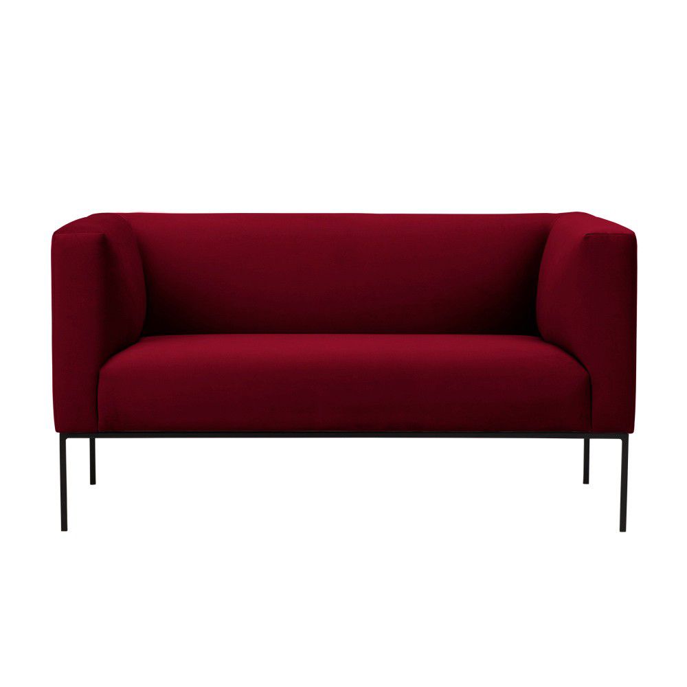 Červená sametová pohovka Windsor & Co Sofas Neptune, 145 cm - Bonami.cz