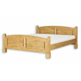 Manželská postel ze dřeva 180x200 ACC 05 - K03 bílá patina