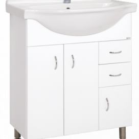 Koupelnová skříňka s umyvadlem Keramia Pro 70,5x50,5 cm bílá PRO70DV