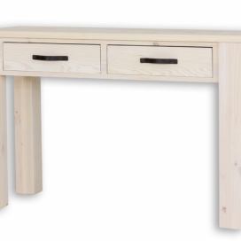 Odkládací stolek s šuplíky z masivu SEL 20, Provence styl - K15 hnědá borovice