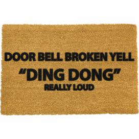 Rohožka z kokosového vlákna 40x60 cm Yell Ding Dong – Artsy Doormats