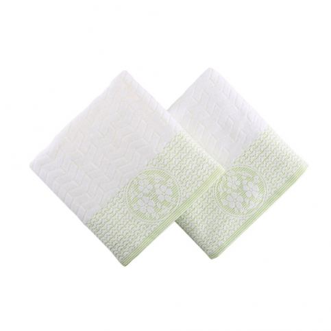 Sada 2 zeleno-bílých ručníků z bavlny Armada, 90 x 50 cm - Bonami.cz