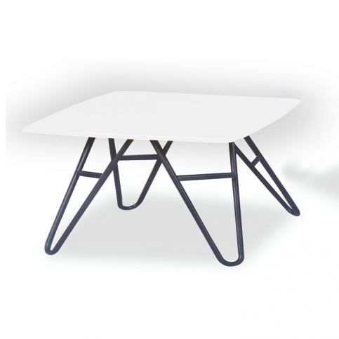 Konferenční stolek KANER 2 bílá / černá Tempo Kondela - DEKORHOME.CZ
