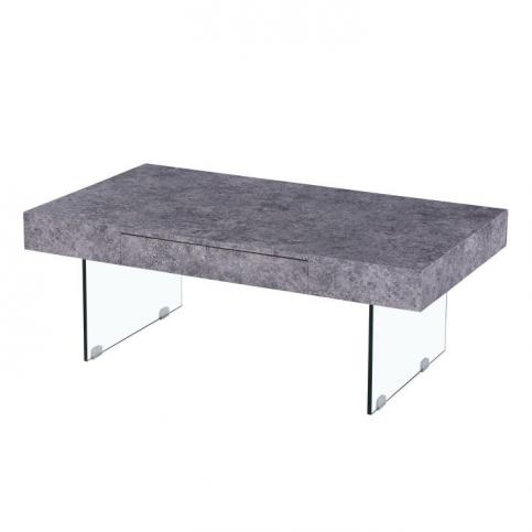 Konferenční stolek se zásuvkou DAISY NEW beton Tempo Kondela - DEKORHOME.CZ
