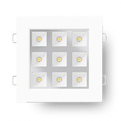 Podhledové LED svítidlo, 14x14cm, 9W, studená bílá - Rozsvitsi.cz - svítidla